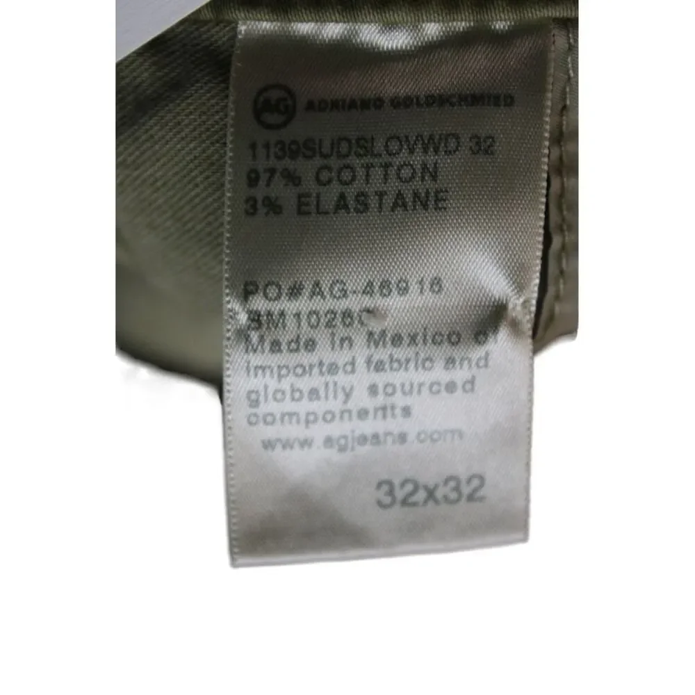AG Adriano Goldschmied Mens Chinos Green Size 32